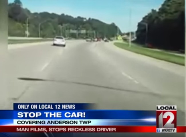 Man films wreckless driver