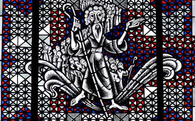 moses stained glass