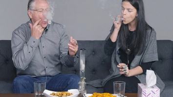 Parents And Kids Smoke Weed Together For The First Time And Causes One Dad To Puke His Head Off In A Bucket