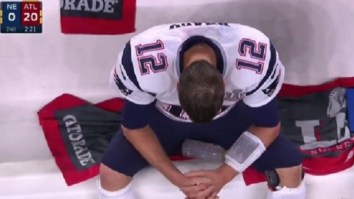 Tom Brady Looked Really Sad After Throwing Pick Six During Super Bowl