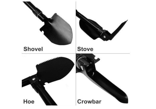 folding camping shovel multi-tool