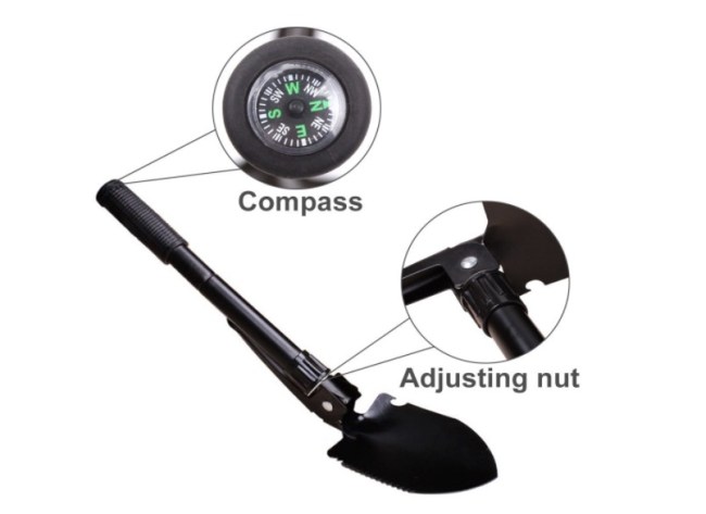 folding camping shovel multi-tool