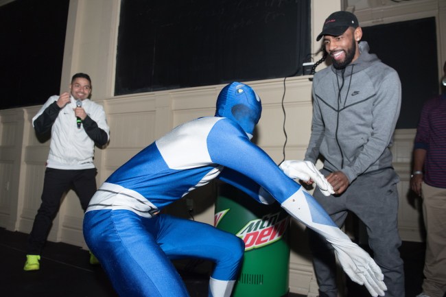 Kyrie Irving at Mountain Dew Courtside HQ