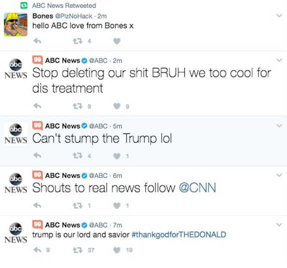 ABC News And Good Morning America Twitter Hacked With Pro-Trump Messages