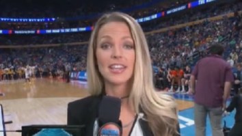 Jim Spanarkel Awkwardly Says He’s ‘Learned Not To Argue With Pretty Women’ After Allie LaForce Sideline Report