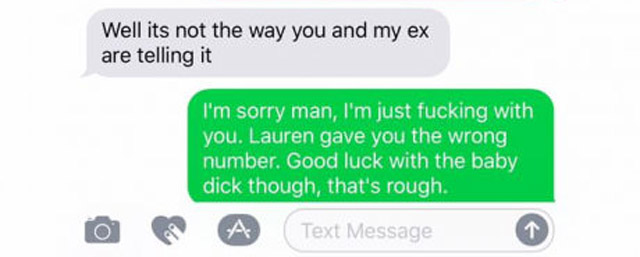 guy trolled texts wrong number penis 