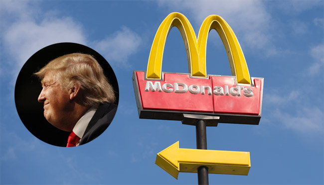 mcdonalds twitter ripping donald trump
