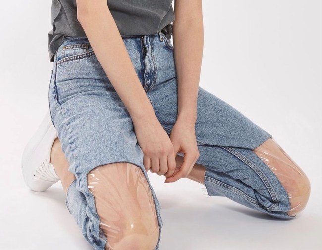 Mom Jeans Clear Knees