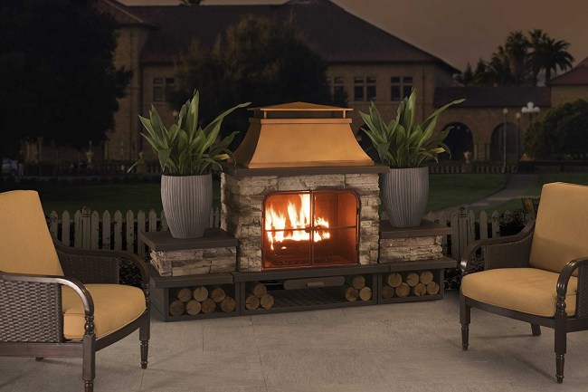 outdoor fireplace