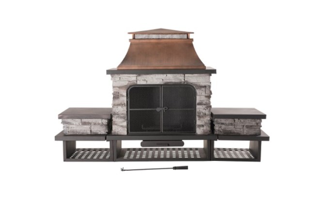 outdoor fireplace