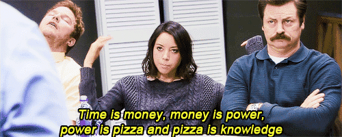 Parks And Rec Pizza GIF