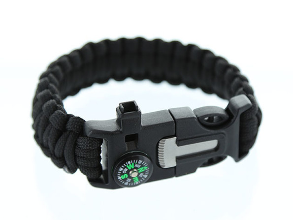 5-in-1 Survival Flint Fire Starter Bracelet
