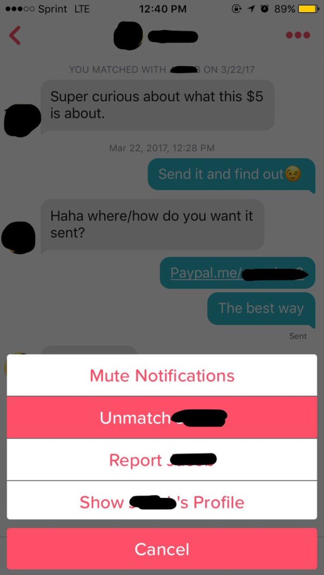 Tinder Scam