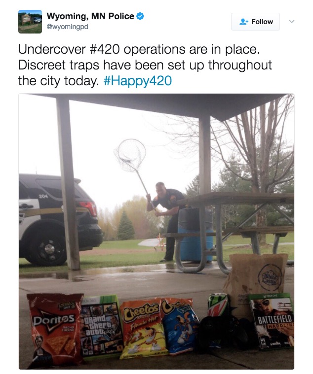 420 Tweet Wyoming PD