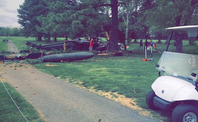 helicopter crash golf course