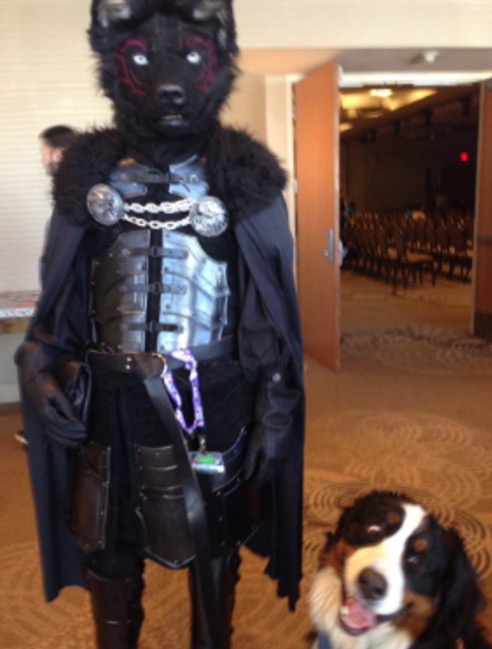 Retired Woman Brings Therapy Dog To FurryCon