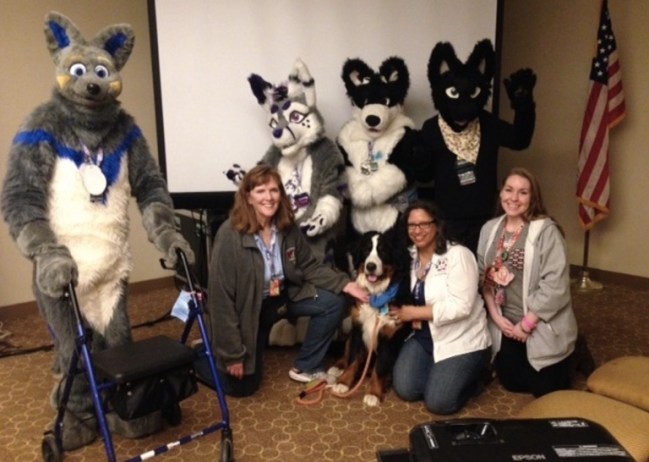 Retired Woman Brings Therapy Dog To FurryCon