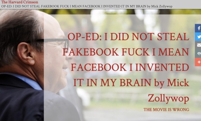 The Harvard Crimson Hacked Mark Zuckerberg Roasted