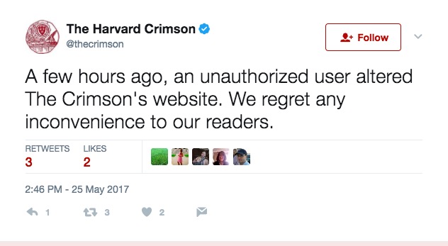 The Harvard Crimson Hacked Mark Zuckerberg Roasted