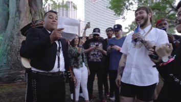 Rich Chigga Surprises Post Malone With A Mariachi Band Backstage, Shenanigans Ensue