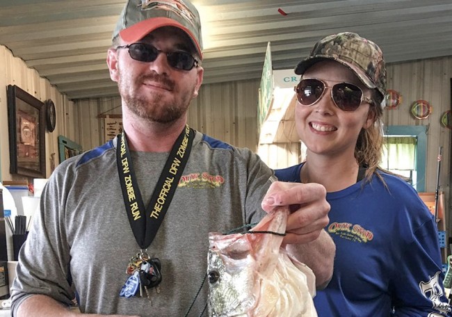 Texas fishing record largemouth bass chicken mcnuggets