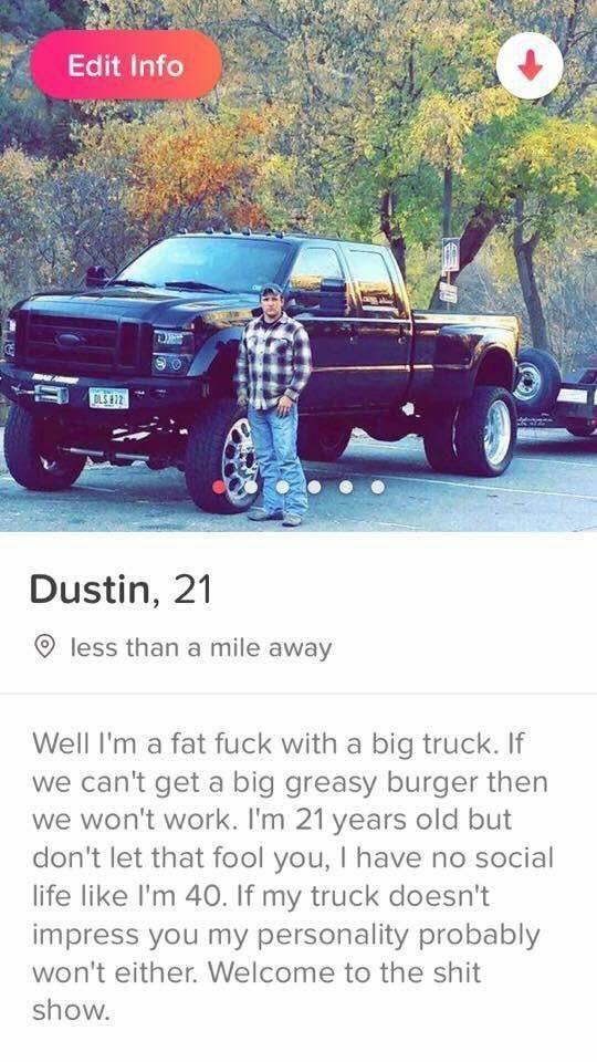 brutally honest tinder profile