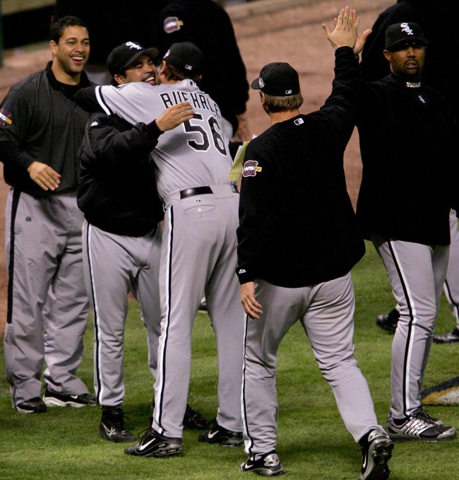 Mark Buehrle beers 2005 world series save game three