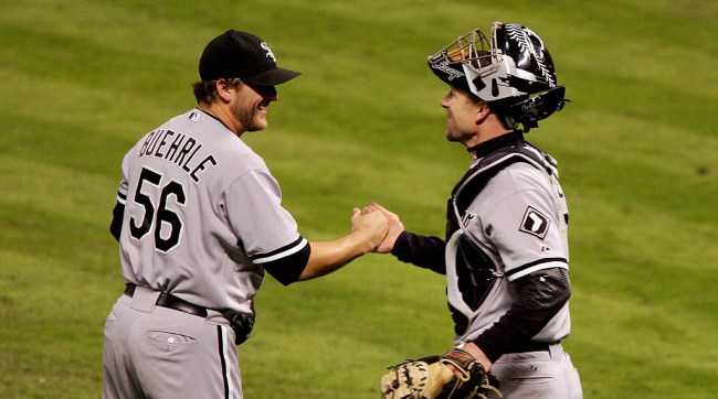 Mark Buehrle beers 2005 world series save