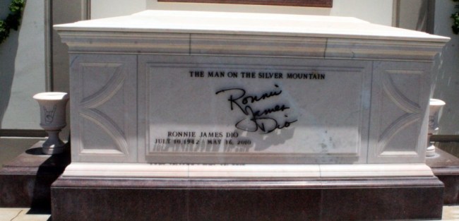 Ronnie James Dio Tomb Devil Horns