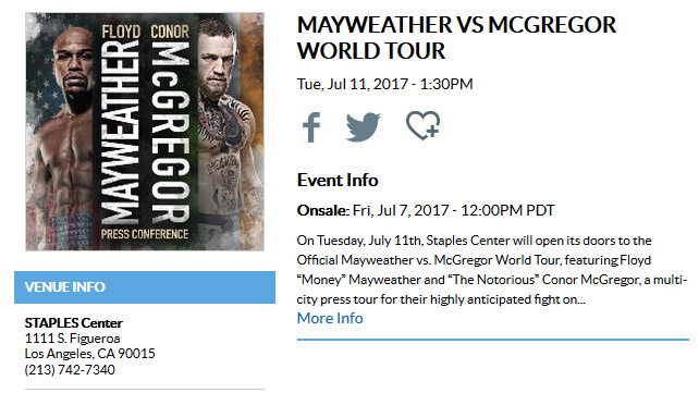 floyd mayweather conor mcgregor press conference date