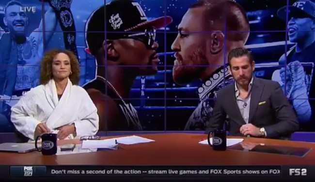glitch mayweather mcgregor fox host robe