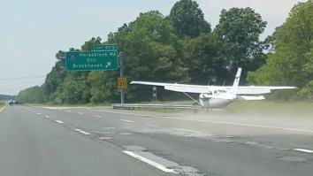 WATCH: Plane Makes Perfect Emergency Landing On Highway In Traffic