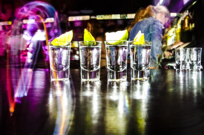 shots binge drinking tequila
