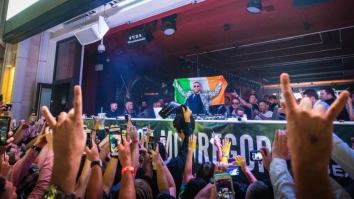 Despite Being Hammered By Floyd Mayweather, Conor McGregor Celebrates With Fans At After-Party