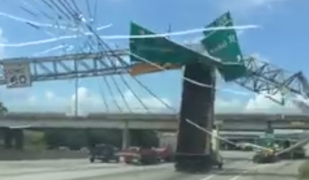 Dump Truck Crash Sign
