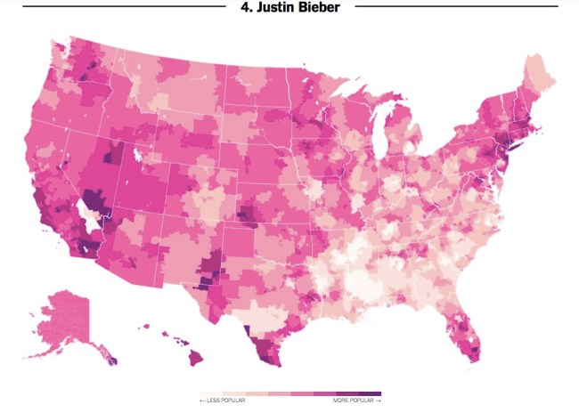 musician popularity in america state by state