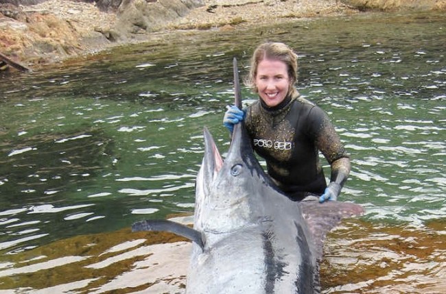 spearfishing black marlin world record nikki watt