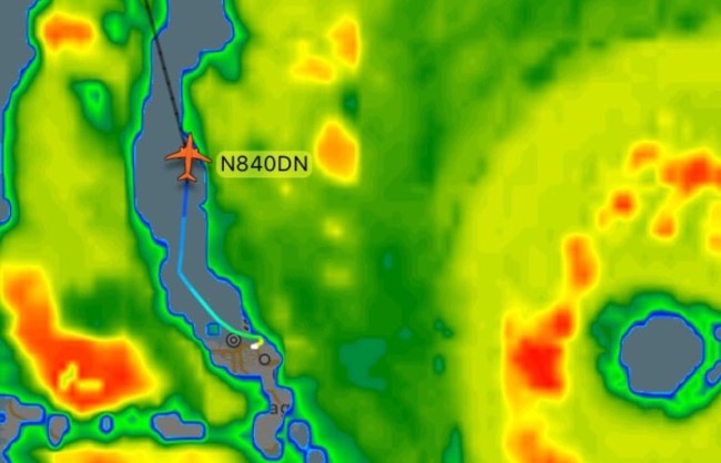 Delta Flight Escapes Hurricane Irma