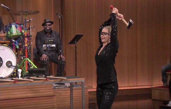 Jennifer Lawrence Axe Throwing