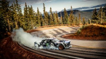 Ken Block Filmed A ‘Climbkhana’ Up Pikes Peak In His 1,400-HP Hoonicorn Mustang