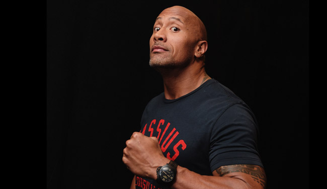 dwayne johnson rock cut leg instagram