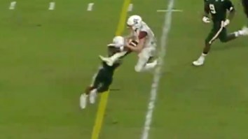 Syracuse QB Eric Dungey Hits Miami Defender With A WWE-Style Dropkick During Run