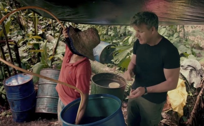 chef Gordon Ramsay learns to make cocaine