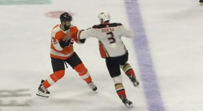 Hockey Fight Superman Punch Kevin Bieksa Radko Gudas