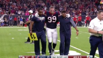 JJ Watt Carried Off The Field After Suffering Leg Injury