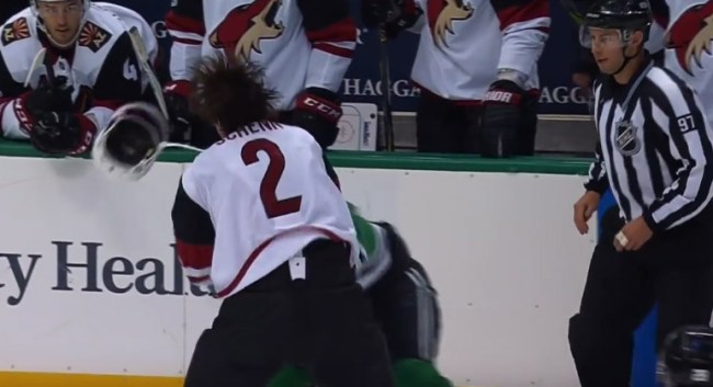 worst hockey fight ever Antoine Roussel Luke Schenn