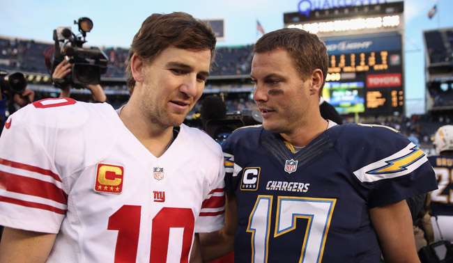 Ex-Giants Eli Manning Philip Rivers reactions
