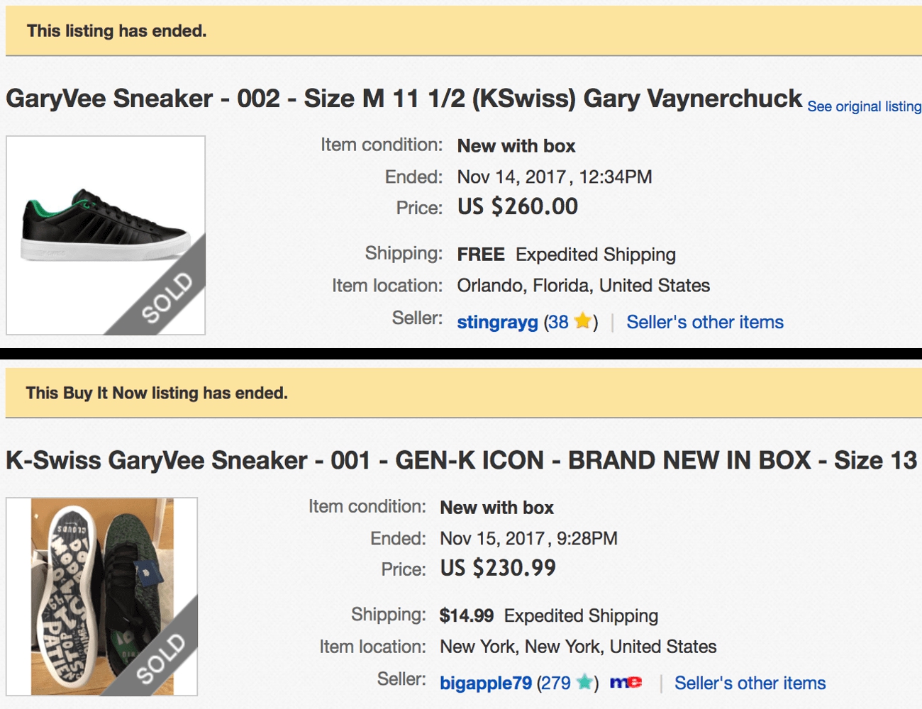 garyvee shoes ebay