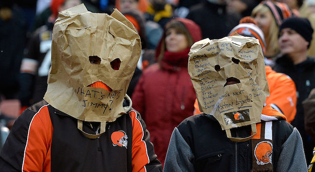 cleveland browns paper bag fans