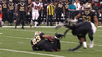 Saints’ Marshon Lattimore Intercepts The Ball With His Butt